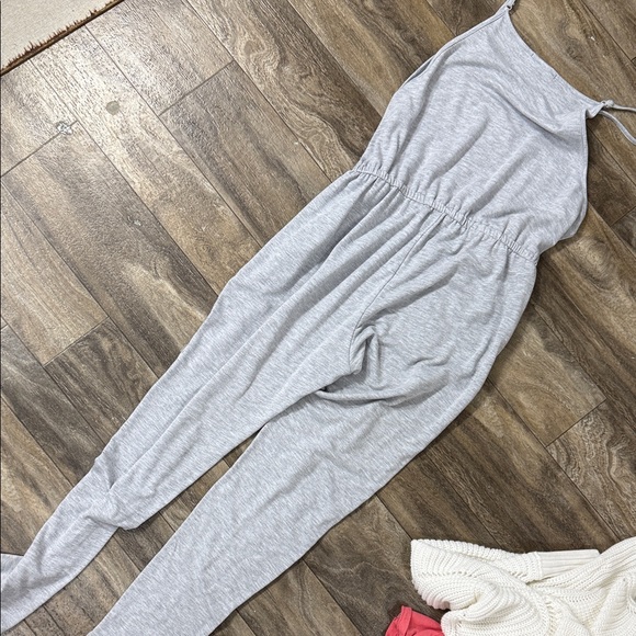 Ambiance Light Gray Women's Jumpsuit - Picture 2 of 2